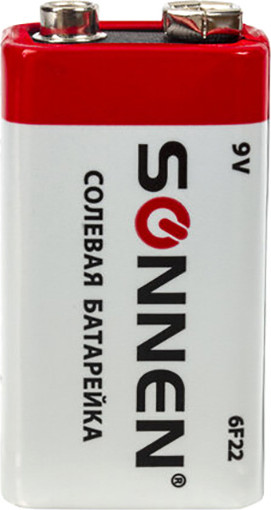 Батарейка Sonnen Крона 6F22 9В - фото