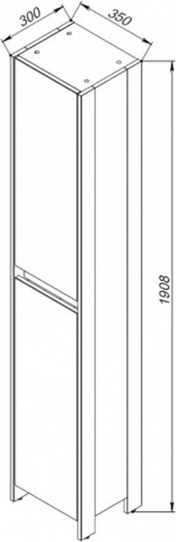 Шкаф-пенал для ванной АВН Ванкувер 35 / 66.16 (34)
