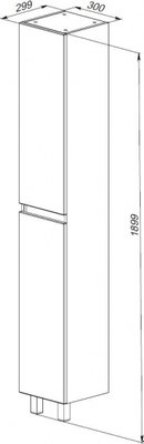 Шкаф-пенал для ванной АВН Тоскана 30 / 94.10 (8)
