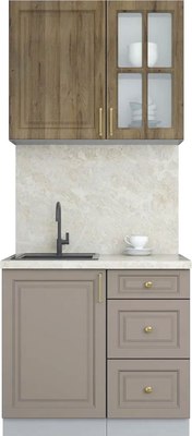 Кухонный гарнитур Интерлиния Мила Шато 0.9А - фото