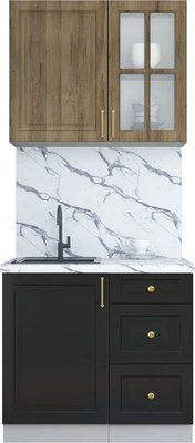 Кухонный гарнитур Интерлиния Мила Шато 0.9А - фото