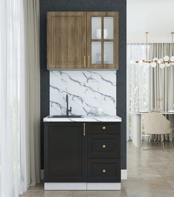 Кухонный гарнитур Интерлиния Мила Шато 0.9А