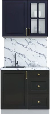 Кухонный гарнитур Интерлиния Мила Шато 0.9А - фото