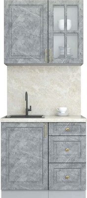 Кухонный гарнитур Интерлиния Мила Шато 0.9А - фото