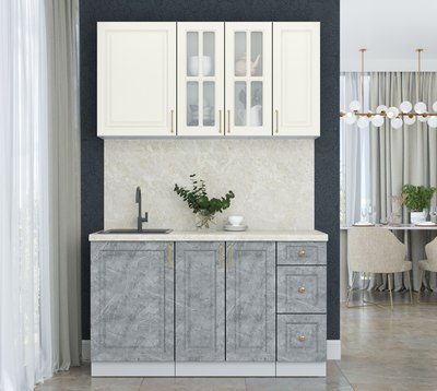 Кухонный гарнитур Интерлиния Мила Шато 1.4А