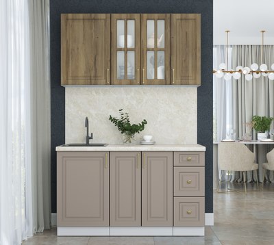 Кухонный гарнитур Интерлиния Мила Шато 1.4А