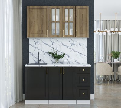 Кухонный гарнитур Интерлиния Мила Шато 1.4А