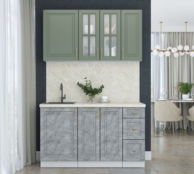 Кухонный гарнитур Интерлиния Мила Шато 1.4А