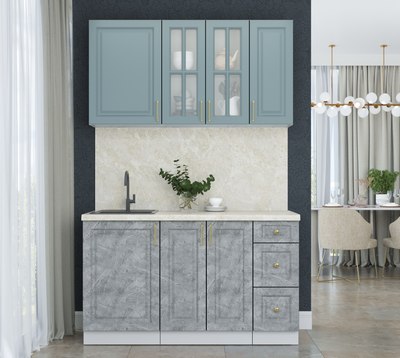 Кухонный гарнитур Интерлиния Мила Шато 1.4А