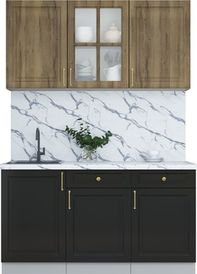 Кухонный гарнитур Интерлиния Мила Шато 1.5А - фото