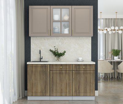 Кухонный гарнитур Интерлиния Мила Шато 1.5А