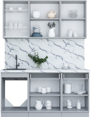 Кухонный гарнитур Интерлиния Мила Шато 1.6А