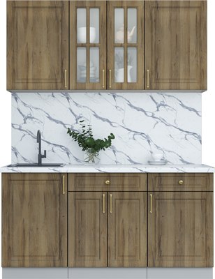 Кухонный гарнитур Интерлиния Мила Шато 1.6А - фото