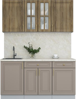 Кухонный гарнитур Интерлиния Мила Шато 1.6А - фото