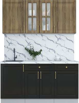 Кухонный гарнитур Интерлиния Мила Шато 1.6А - фото