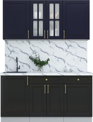 Кухонный гарнитур Интерлиния Мила Шато 1.6А - фото