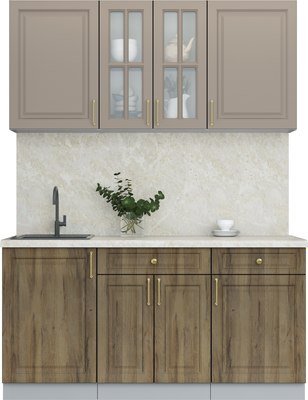 Кухонный гарнитур Интерлиния Мила Шато 1.6А - фото