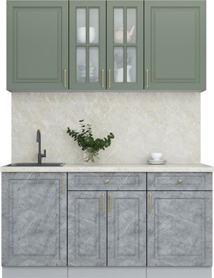 Кухонный гарнитур Интерлиния Мила Шато 1.6А - фото