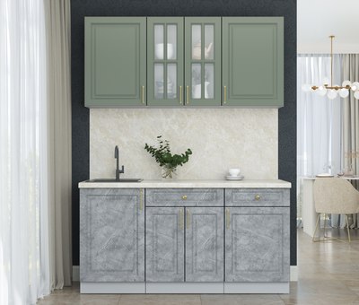 Кухонный гарнитур Интерлиния Мила Шато 1.6А