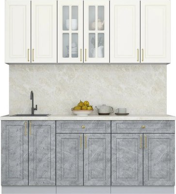 Кухонный гарнитур Интерлиния Мила Шато 1.9А - фото