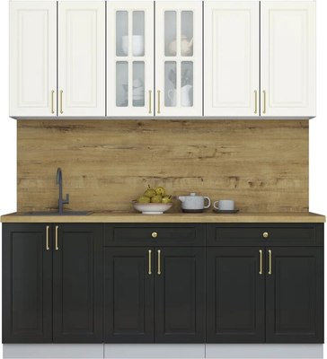 Кухонный гарнитур Интерлиния Мила Шато 1.9А - фото