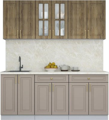 Кухонный гарнитур Интерлиния Мила Шато 1.9А - фото