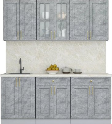 Кухонный гарнитур Интерлиния Мила Шато 1.9А - фото