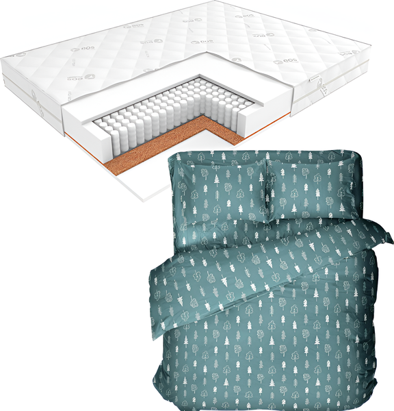 Матрас EOS Идеал 1а/2 90x200+Samsara Деревья 1.5сп 150-25 - фото