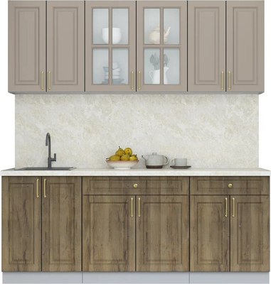 Кухонный гарнитур Интерлиния Мила Шато 2.0А - фото