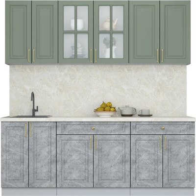 Кухонный гарнитур Интерлиния Мила Шато 2.1А - фото