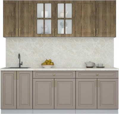 Кухонный гарнитур Интерлиния Мила Шато 2.2А - фото