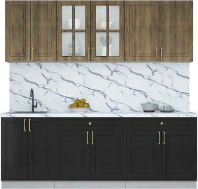 Кухонный гарнитур Интерлиния Мила Шато 2.2А - фото