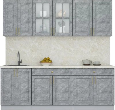 Кухонный гарнитур Интерлиния Мила Шато 2.2А - фото