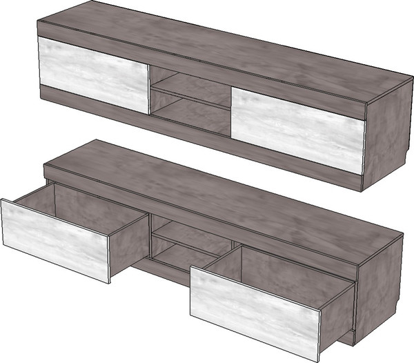 Тумба Мебель-КМК 2Я Лондон КМК 0467.1