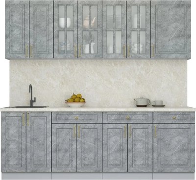 Кухонный гарнитур Интерлиния Мила Шато 2.3А - фото