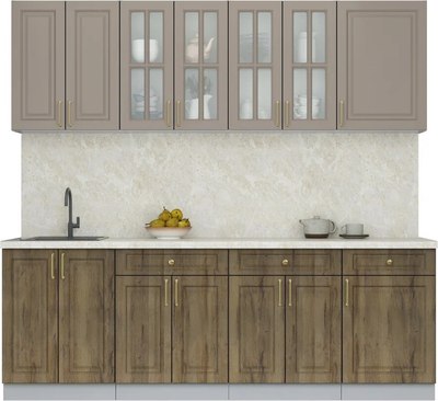 Кухонный гарнитур Интерлиния Мила Шато 2.3А - фото