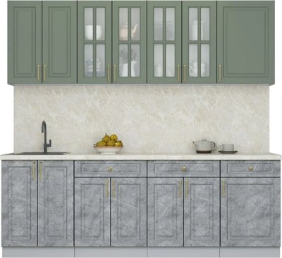 Кухонный гарнитур Интерлиния Мила Шато 2.3А - фото