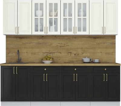 Кухонный гарнитур Интерлиния Мила Шато 2.4А - фото