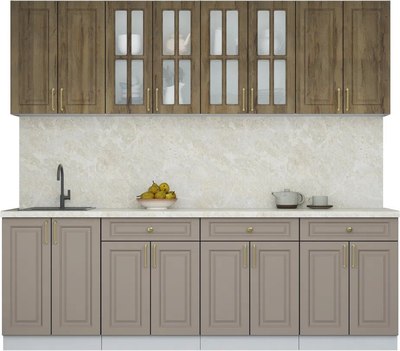 Кухонный гарнитур Интерлиния Мила Шато 2.4А - фото