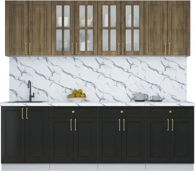 Кухонный гарнитур Интерлиния Мила Шато 2.4А - фото