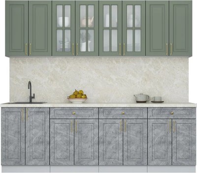 Кухонный гарнитур Интерлиния Мила Шато 2.4А - фото