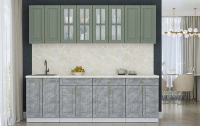 Кухонный гарнитур Интерлиния Мила Шато 2.4А