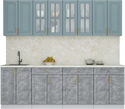 Кухонный гарнитур Интерлиния Мила Шато 2.4А - фото