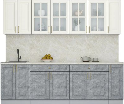 Кухонный гарнитур Интерлиния Мила Шато 2.5А - фото