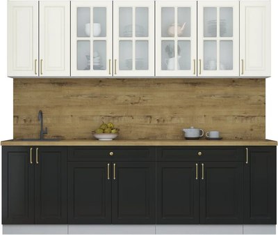 Кухонный гарнитур Интерлиния Мила Шато 2.5А - фото