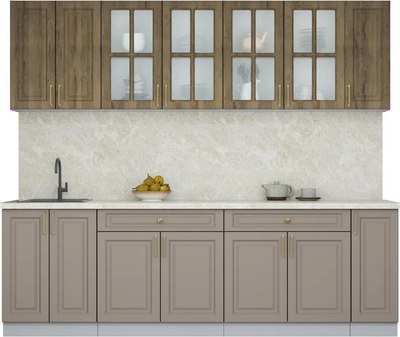 Кухонный гарнитур Интерлиния Мила Шато 2.5А - фото
