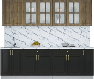 Кухонный гарнитур Интерлиния Мила Шато 2.5А - фото