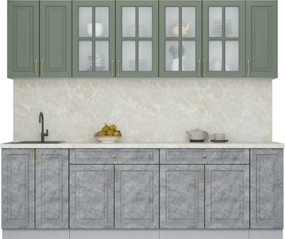 Кухонный гарнитур Интерлиния Мята Шато 2.5А - фото