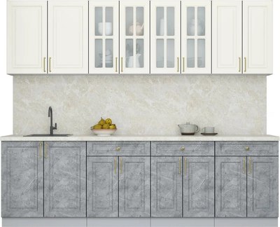 Кухонный гарнитур Интерлиния Мила Шато 2.6А - фото