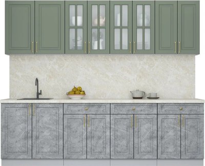 Кухонный гарнитур Интерлиния Мила Шато 2.6А - фото